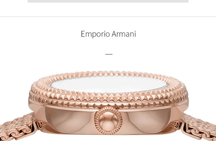商品[国内直发] Emporio Armani| Rosa玫瑰小圆盘钢带时尚手表石英女士腕表AR11416,价格¥1002,第3张图片详细描述