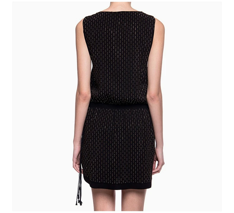 商品[国内直发] Yves Saint Laurent|YSL 圣罗兰 女士黑色连衣裙 607244-Y4A12-1055,价格¥9306,第5张图片详细描述
