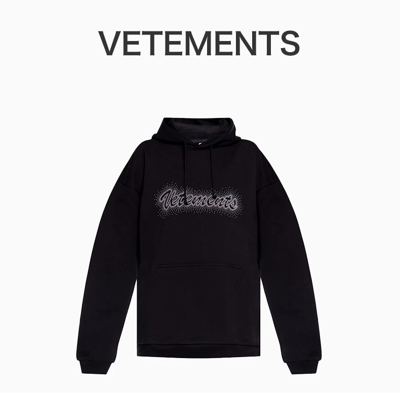 商品Vetements|VETEMENTS 黑色男士卫衣/帽衫 SS20TR421-BLSCK,价格¥2879,第2张图片详细描述