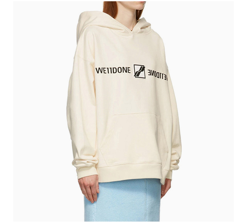 商品We11done|WE11DONE 男女同款白色连帽卫衣 WD-TH3-21-564-U-IV 【韩国产地商品,大陆地区收货约30-40天】,价格¥2209,第7张图片详细描述