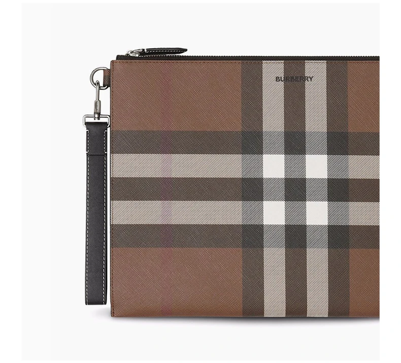 商品Burberry|BURBERRY 格纹男士手拿包 8052794,价格¥3655,第8张图片详细描述