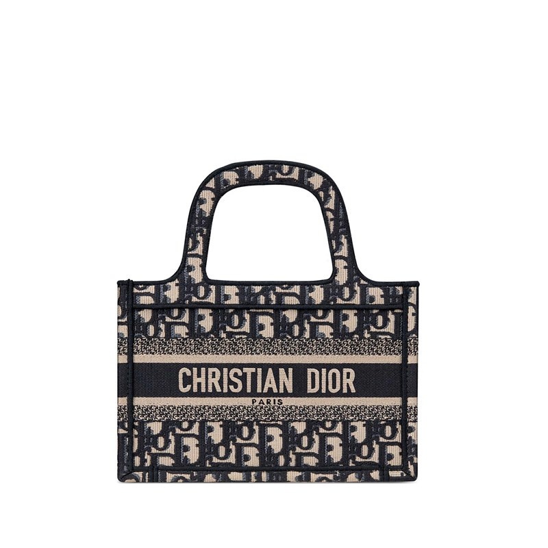 商品Dior|【包税】DIOR/迪奥 20Book tote 女士迷你蓝色刺绣帆布手提包托��特包 S5475ZRIW_M928,价格¥15205,第2张图片详细描述