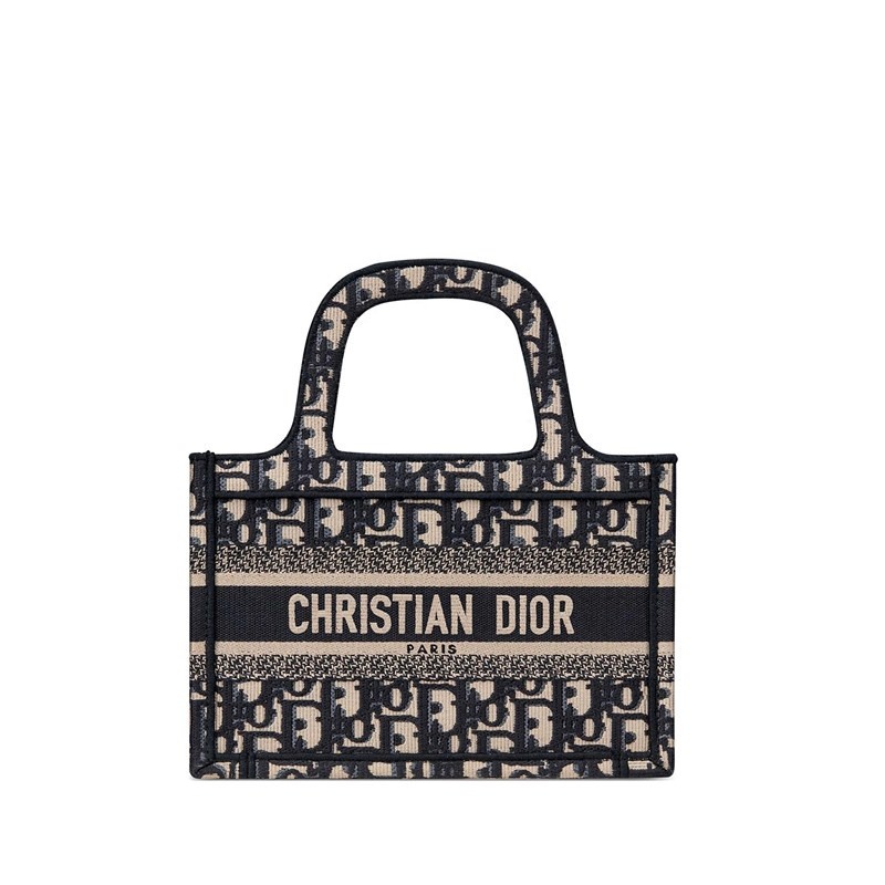 商品Dior|【包税】DIOR/迪奥 20Book tote 女士迷你蓝色刺绣帆布手提包托特包 S5475ZRIW_M928,价格¥15087,第2张图片详细描述