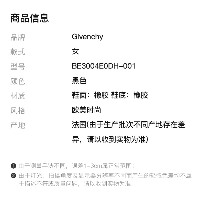 商品Givenchy|GIVENCHY 黑色女士露趾平底拖鞋 BE3004E0DH-001,价格¥1451,第2张图片详细描述