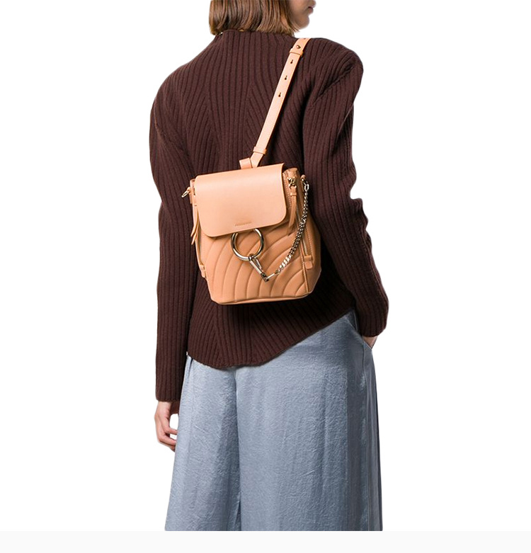 商品[国内直发] Chloé|Chloe' 蔻依 粉色真皮女士双肩包 C18US233-A04-266,价格¥7374,第9张图片详细描述