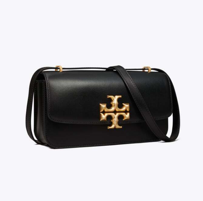商品[国内直发] Tory Burch|汤丽柏琦TORY BURCH 女士ELEANOR系列黑色皮质法棍包单肩斜挎包 89644-001,价格¥4686,第3张图片详细描述