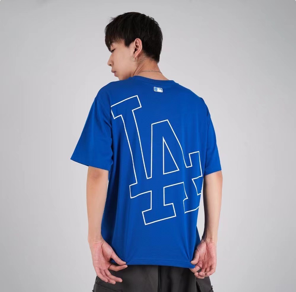 商品MLB|【享贝家】美联棒MLB LA大标半袖 蓝色 31TS3313107U L,价格¥286,第7张图片详细描述