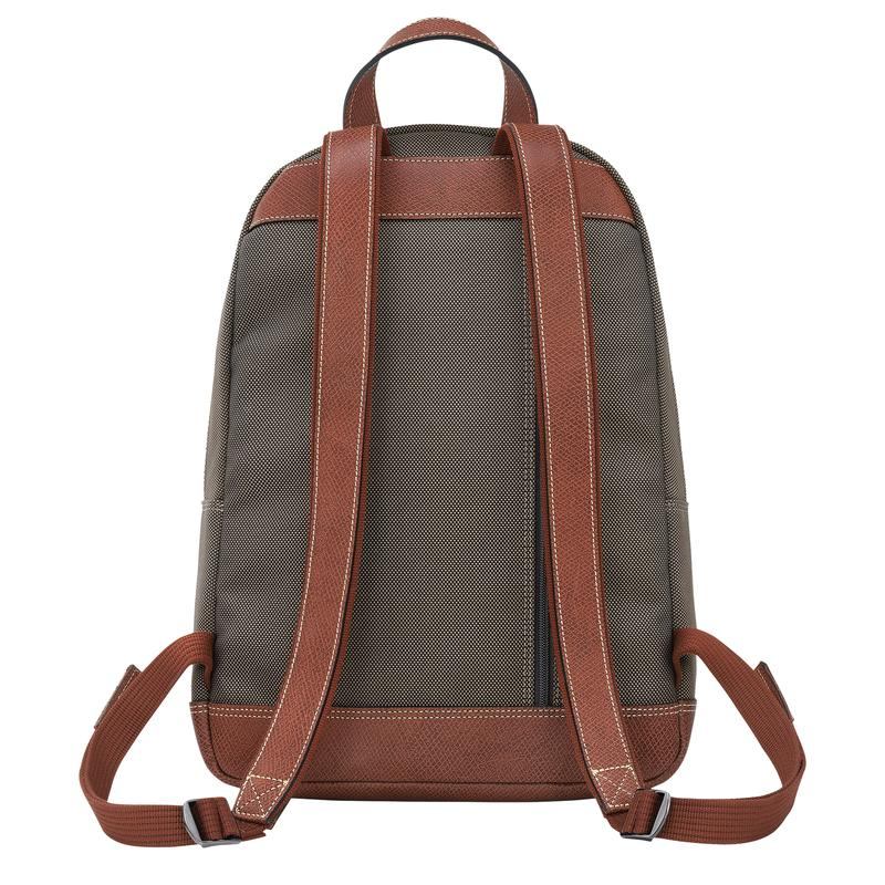 商品Longchamp|LONGCHAMP珑骧 Boxford系列男女通用灰色帆布双肩包,价格¥2791,第6张图片详细描述