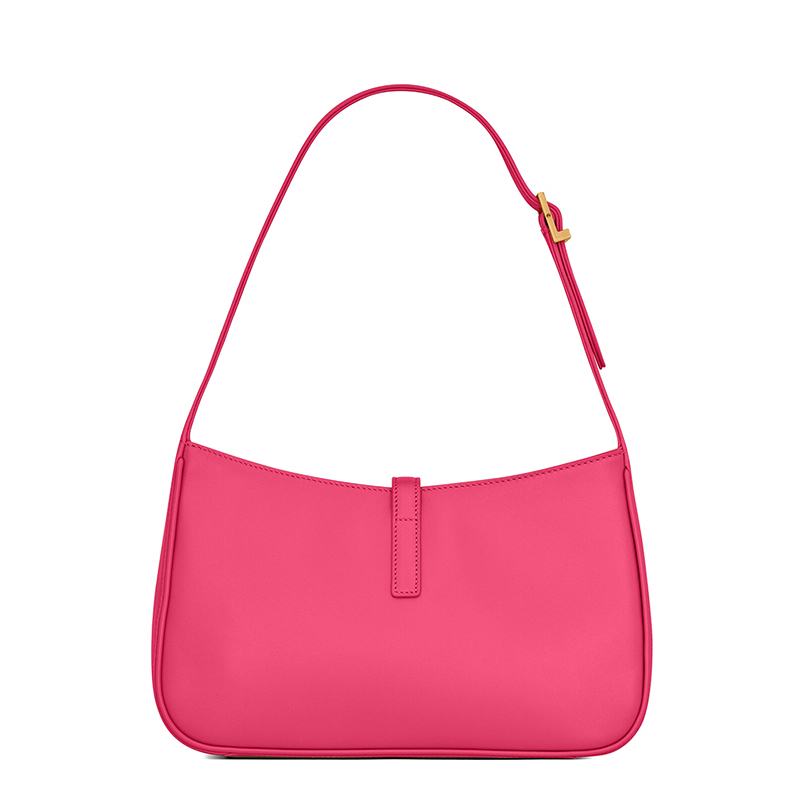 商品Yves Saint Laurent|SAINT LAURENT PARIS/圣罗兰 YSL 22春夏新��款LE 5 À 7系列 女士紫红唇膏色牛皮革徽标金扣单肩斜挎手提腋下hobo流浪包,价格¥14543,第5张图片详细描述