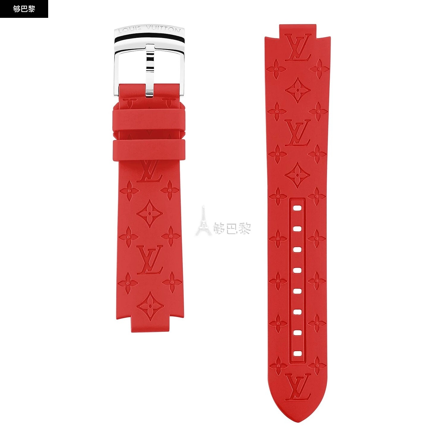 商品Louis Vuitton|【预售】 LV路易威登 25春夏 女士 手表带 TAMBOUR MONOGRAM 橡胶表带 R15109 ,价格¥4257,第2张图片详细描述