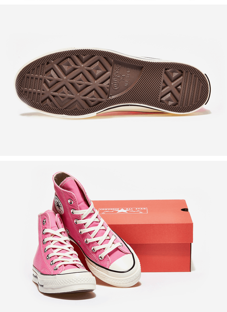 商品Converse|【Brilliant|包邮包税】匡威 CHUCK 70 HI  运动鞋 SNEAKERS  172678C PINK/EGRET/BLACK,价格¥424,第3张图片详细描述
