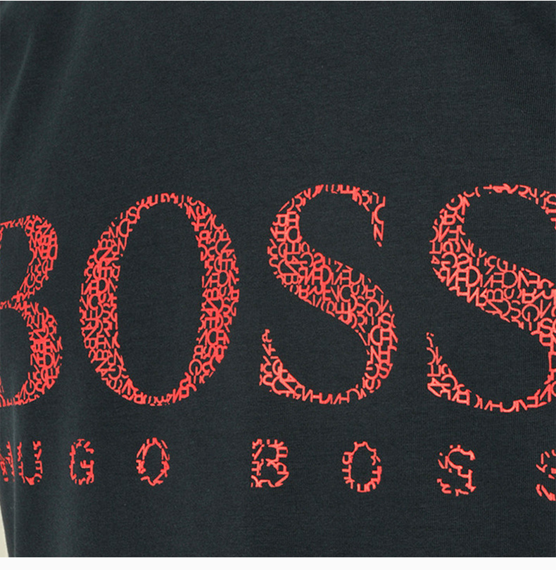 商品Hugo Boss|Hugo Boss 雨果博斯 男士深蓝色棉氨纶印花短袖 TEE6-50325611-410,价格¥475,第5张图片详细描述