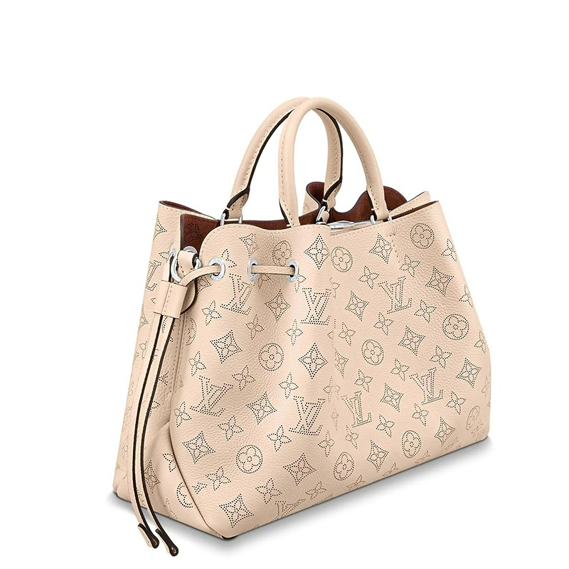 商品Louis Vuitton|预售十天 Louis Vuitton/路易威登 22春夏新款BELLA系列 女士奶油白牛皮革镂刻穿孔老花装饰银扣银链抽绳开合单肩斜跨手提链条包M59203,价格¥34192,第3张图片详细描述