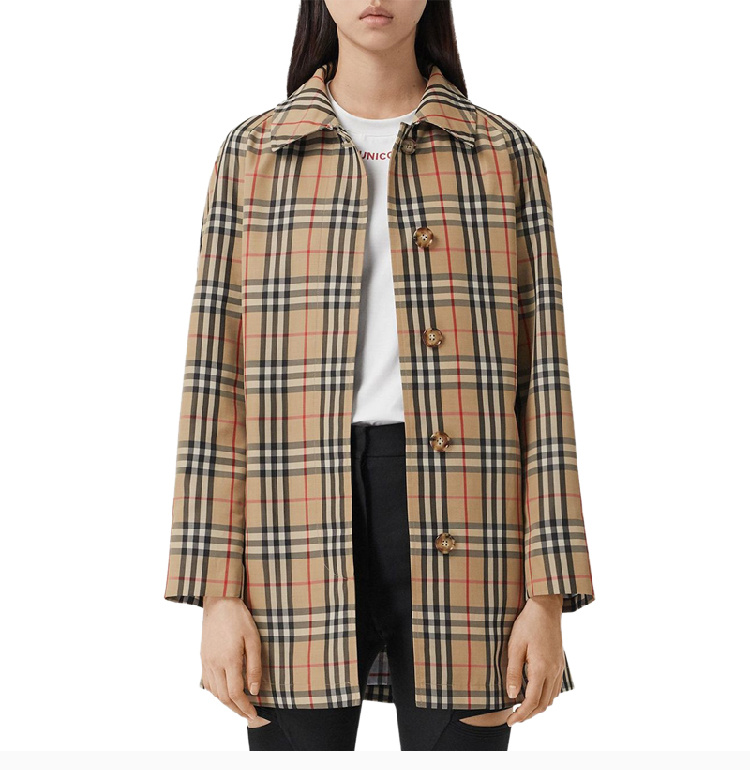 商品[国内直发] Burberry|BURBERRY 米色女士大衣 8029067,价格¥10380,第5张图片详细描述