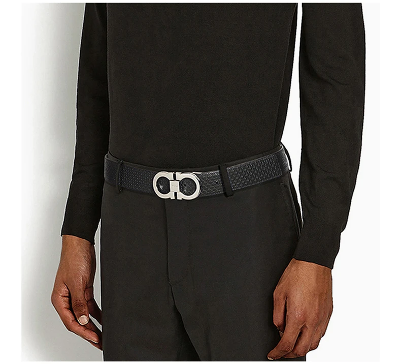 商品Salvatore Ferragamo|SALVATORE FERRAGAMO 黑色男士腰带 67-9535-714462,价格¥2315,第8张图片详细描述