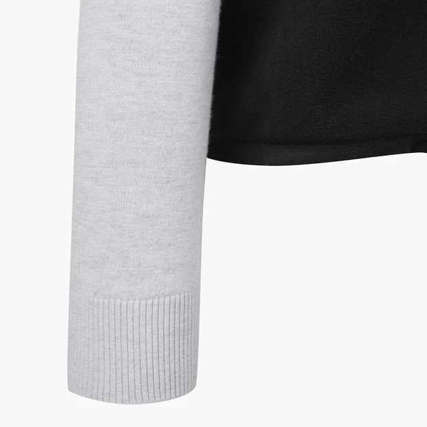 商品【预售商品15天发货】 DESCENTE|GOLF女性毛绒混合高领针织衫时尚优雅 DO42WFKPN3-BLKG,价格¥1222,第10张图片详细描述