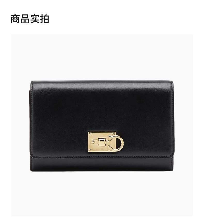 商品Salvatore Ferragamo|SALVATORE FERRAGAMO 黑色女士单肩包 22-D881-727130,价格¥4982,第3张图片详细描述