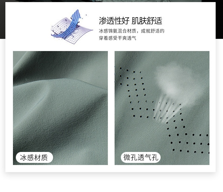 商品[国内直发] GLENVINTEN|2023新款高端男士防晒衣户外冰丝防水速干衣抗紫外线透气皮肤风衣,价格¥332,第13张图片详细描述