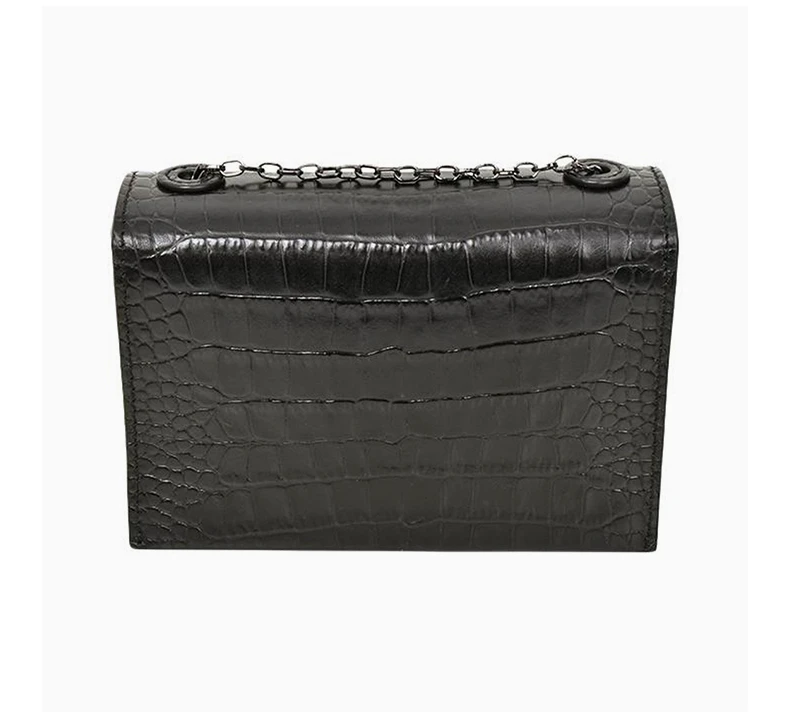 商品Emporio Armani|EMPORIO ARMANI 女士翻盖三角扣链条单肩斜挎包小方包 YEWM17-YDS9I-80001,价格¥2063,第6张图片详细描述