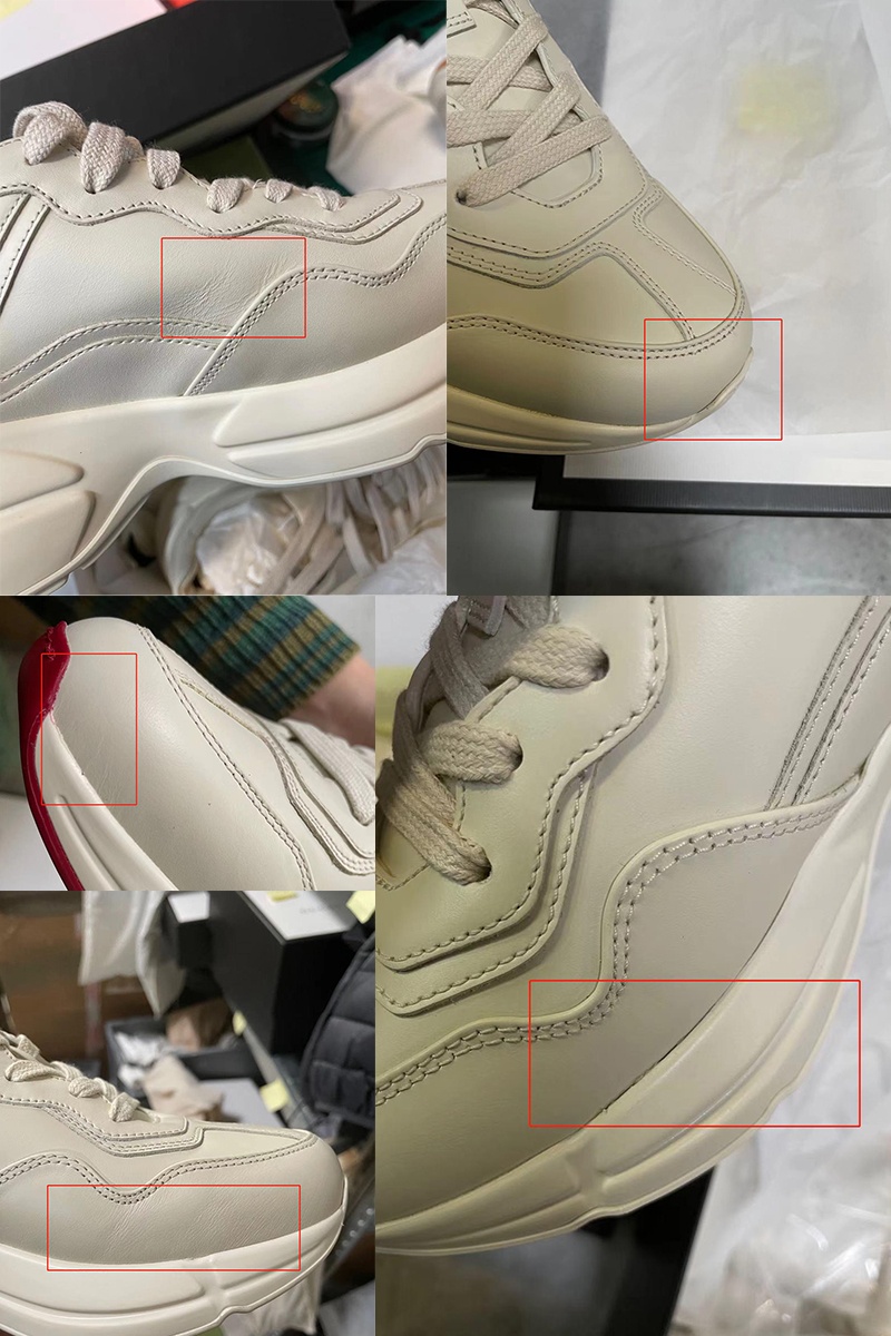 商品Gucci|【现货】古驰 Rhyton GG女士彩色帆布运动鞋老爹鞋6636812UZJ07064 ,价格¥3716,第6张图片详细描述