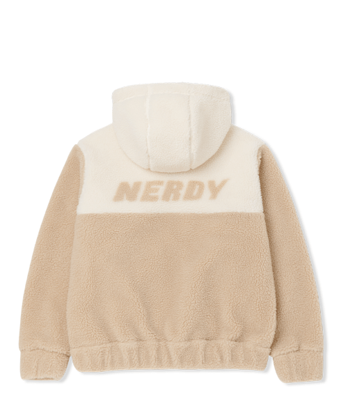 商品NERDY|【享贝家】NERDY 新款男女情侣款运动休闲加绒夹克 黑色\奶白色\粉红色（预售款，10天发货）PNEW22KJ0215,价格¥392,第9张图片详细描述
