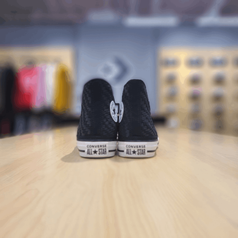 商品【预售商品15天发货】 Converse|【韩国直邮|包邮包税】匡威[CHUNK TAYLOR] 女士 CHUNK TAYLOR All Star Tonal Weaving Black 运动鞋 171074C,价格¥558,第5张图片详细描述