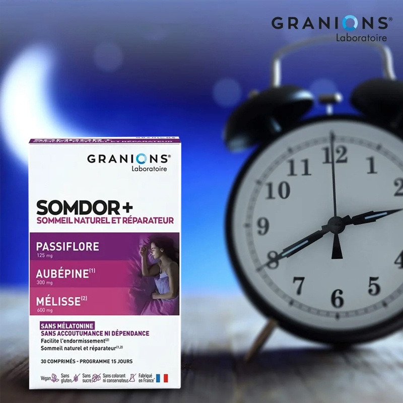 商品Granions|格兰宁调节助眠褪黑素胶囊 30粒 调理睡眠障碍抗燥热,价格¥177,第3张图片详细描述