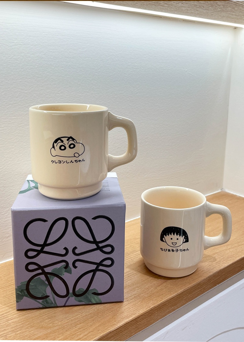 商品[国内直发] YeeCollene|可爱日系卡通陶瓷��水杯ins高颜值下午茶马克杯情侣咖啡杯,价格¥67,第3张图片详细描述