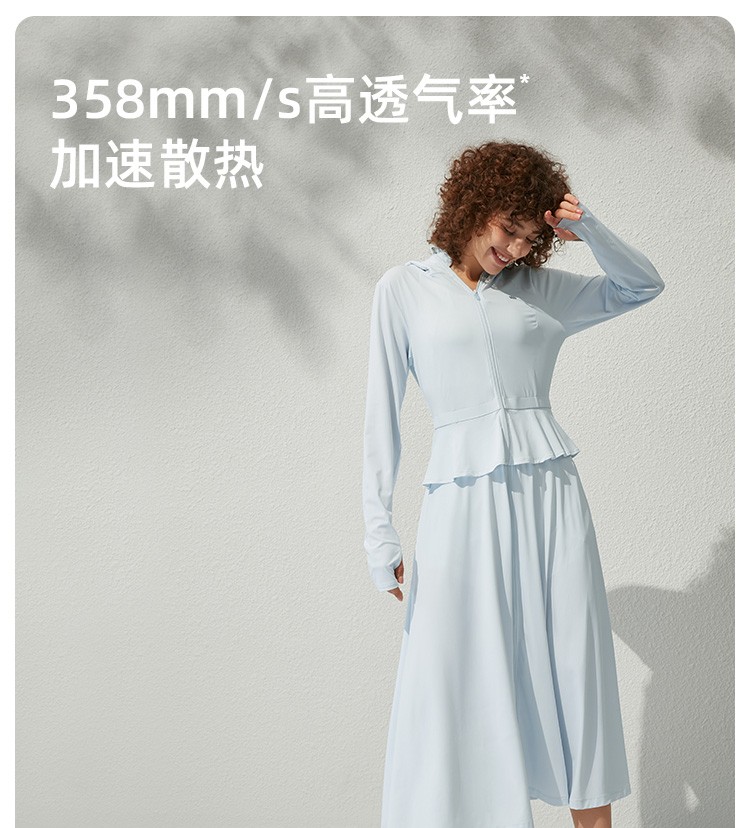 商品[国内直发] Beneunder|蕉下长款防晒衣女夏防紫外线户外凉感原纱冰丝透气专业全身防晒服,价格¥349,第11张图片详细描述