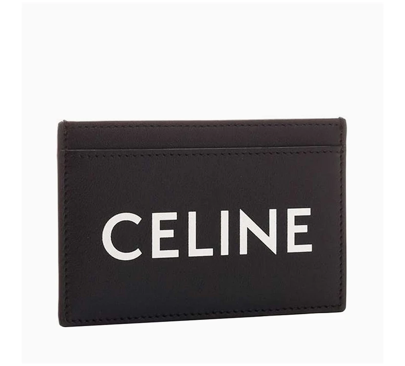 商品Celine|CELINE 女士徽标印花黑色皮革卡包 10B703-DMF-38SI,价格¥1682,第1张图片详细描述