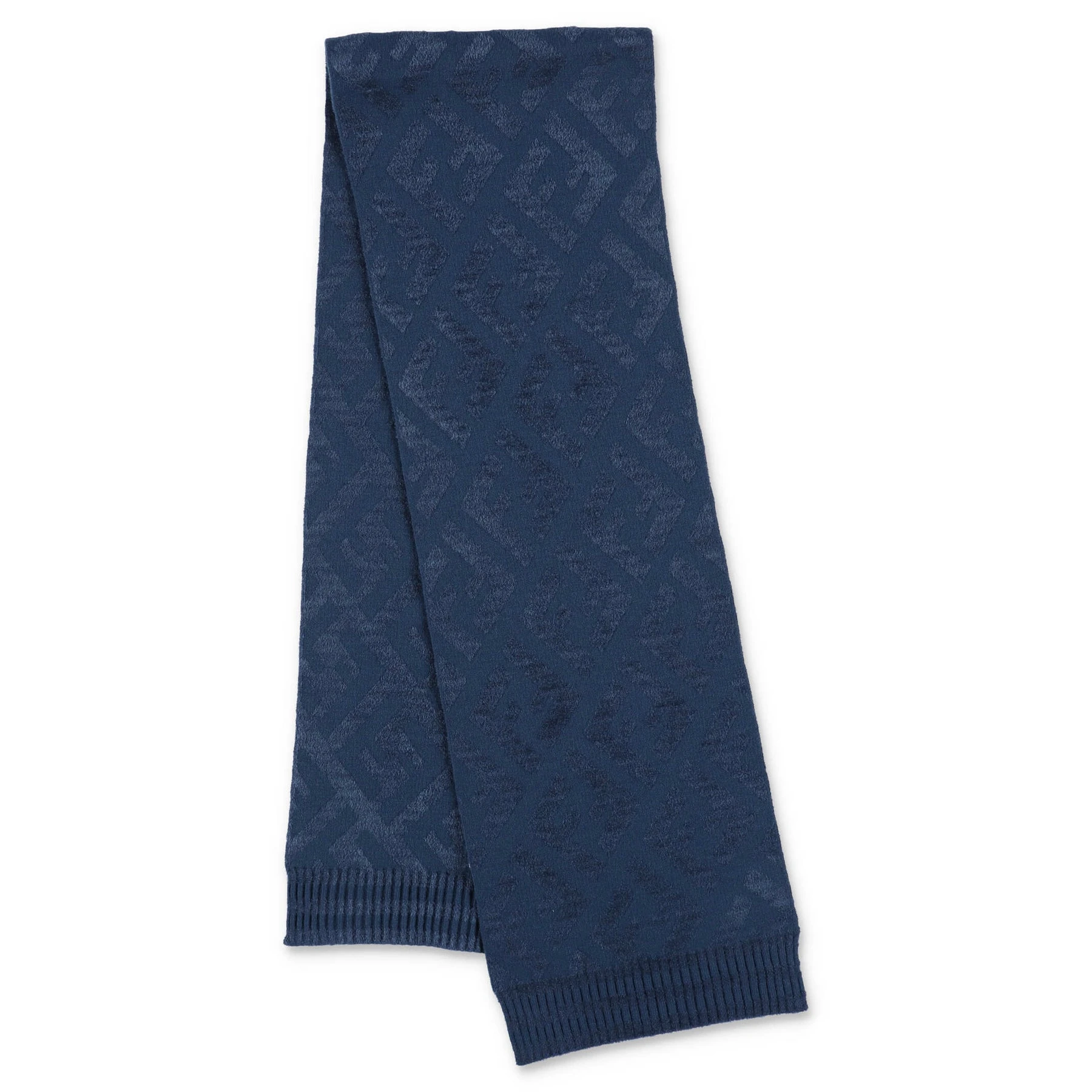 商品Fendi|男童蓝色羊毛混纺 FENDI 针织围巾,价格¥1105,第1张图片详细描述