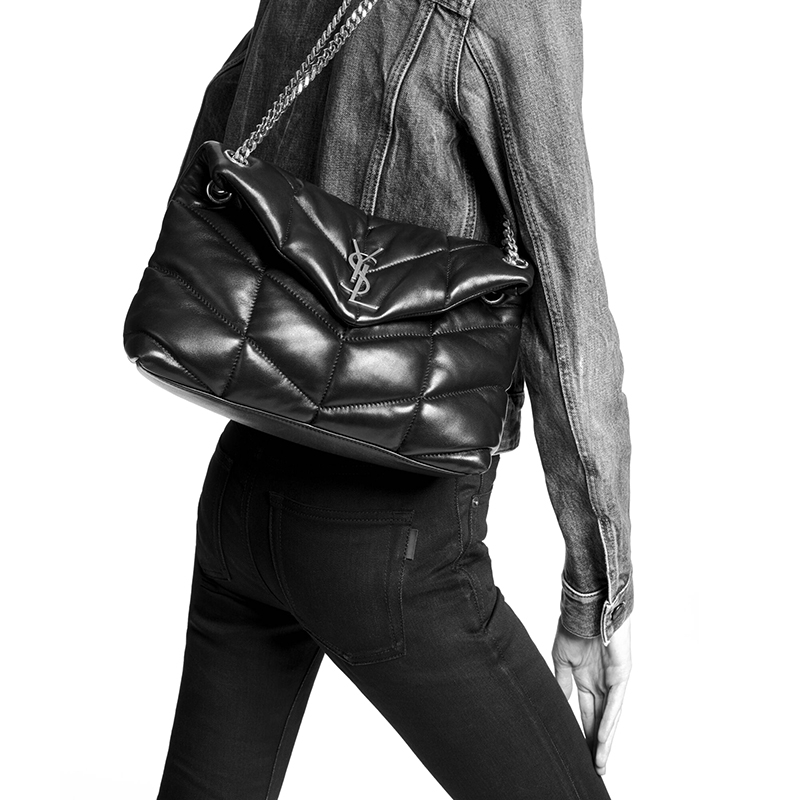 商品Yves Saint Laurent|SAINT LAURENT PARIS/圣罗兰 早春新款 PUFFER系列 女士深米色羔羊皮斜挎单肩包5774761EL072721,价格¥20270,第7张图片详细描述