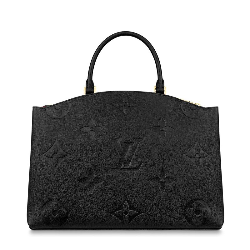 商品Louis Vuitton|预售十天 Louis Vuitton/路易威登 22春夏新款GRAND PALAIS系列 女士黑色老花压纹粒面牛皮革金扣金锁单肩斜挎手提包M45811,价格¥23912,第5张图片详细描述