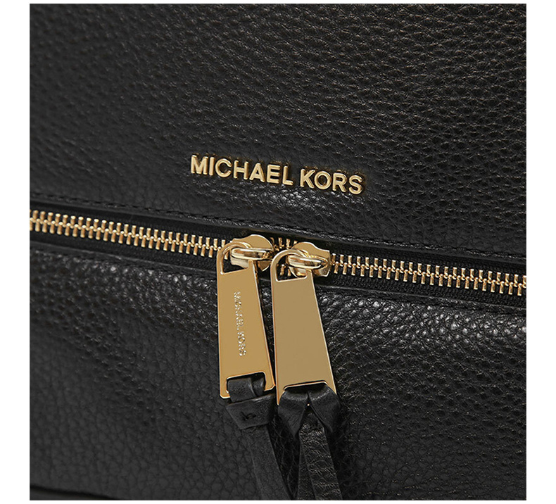 商品Michael Kors|Michael Kors 迈克高仕 RHEA ZIP系列黑色牛皮女士背包 30S5GEZB1L-BLACK,价格¥1449,第5张图片详细描述