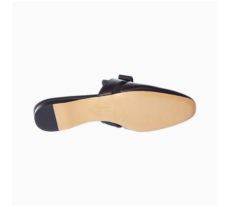 商品[国内直发] Salvatore Ferragamo|Salvatore Ferragamo 菲拉格慕 女士黑色牛皮拖鞋 01-P963-715346,价格¥3339,第7张图片详细描述