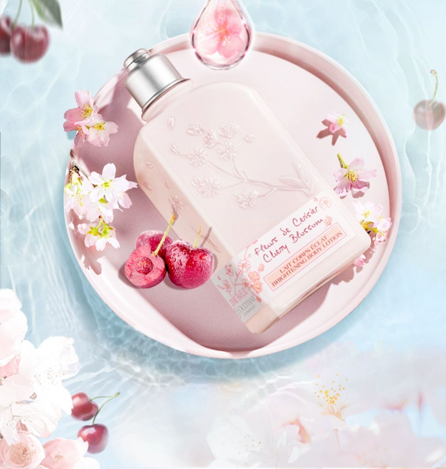 商品L'Occitane|L'OCCITANE 欧舒丹 樱花圣诞3三件套身体乳250ml沐浴露250ml护手霜75ml 闪亮少女肌,价格¥497,第3张图片详细描述