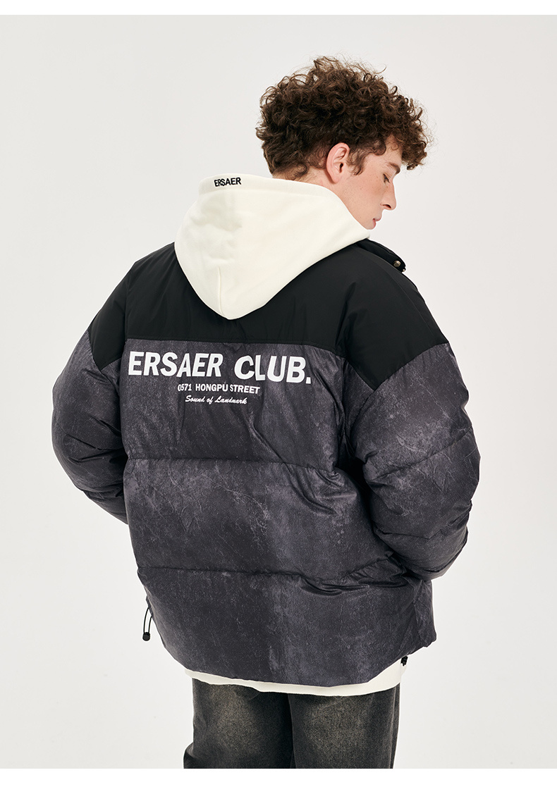 商品[国内直发] ERASER|ER 基础字母logo短款羽绒服男女同款冬季潮牌休闲情侣外套加厚保暖面包服ERyr2255530,价格¥548,第17张图片详细描述