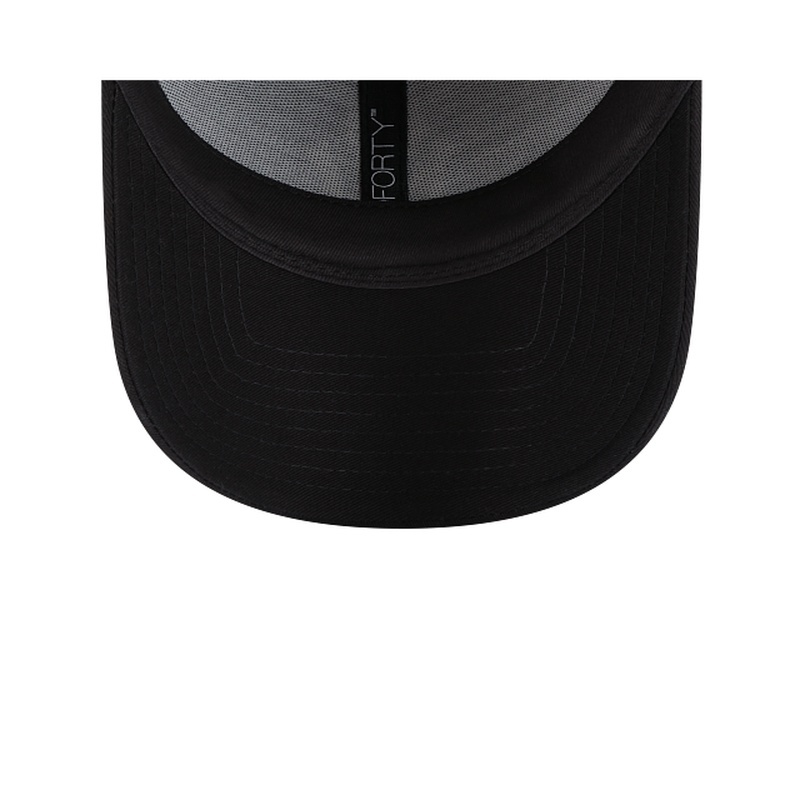 商品New Era|NEW ERA WMNS METALLIC LOGO 9FORTY女士黑色棉帽子,价格¥196,第3张图片详细描述