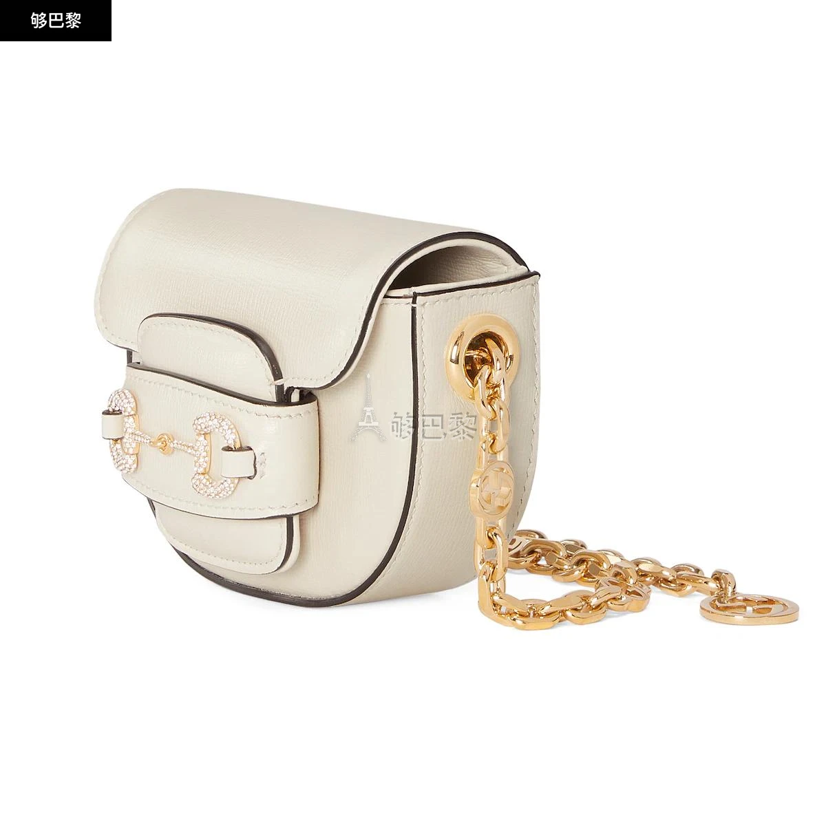 商品Gucci|【预售】 古驰 25春夏 女士 腰包 GUCCI HORSEBIT 1955系列圆形腰包 764504 AACSV 9041 ,价格¥24071,第6张图片详细描述