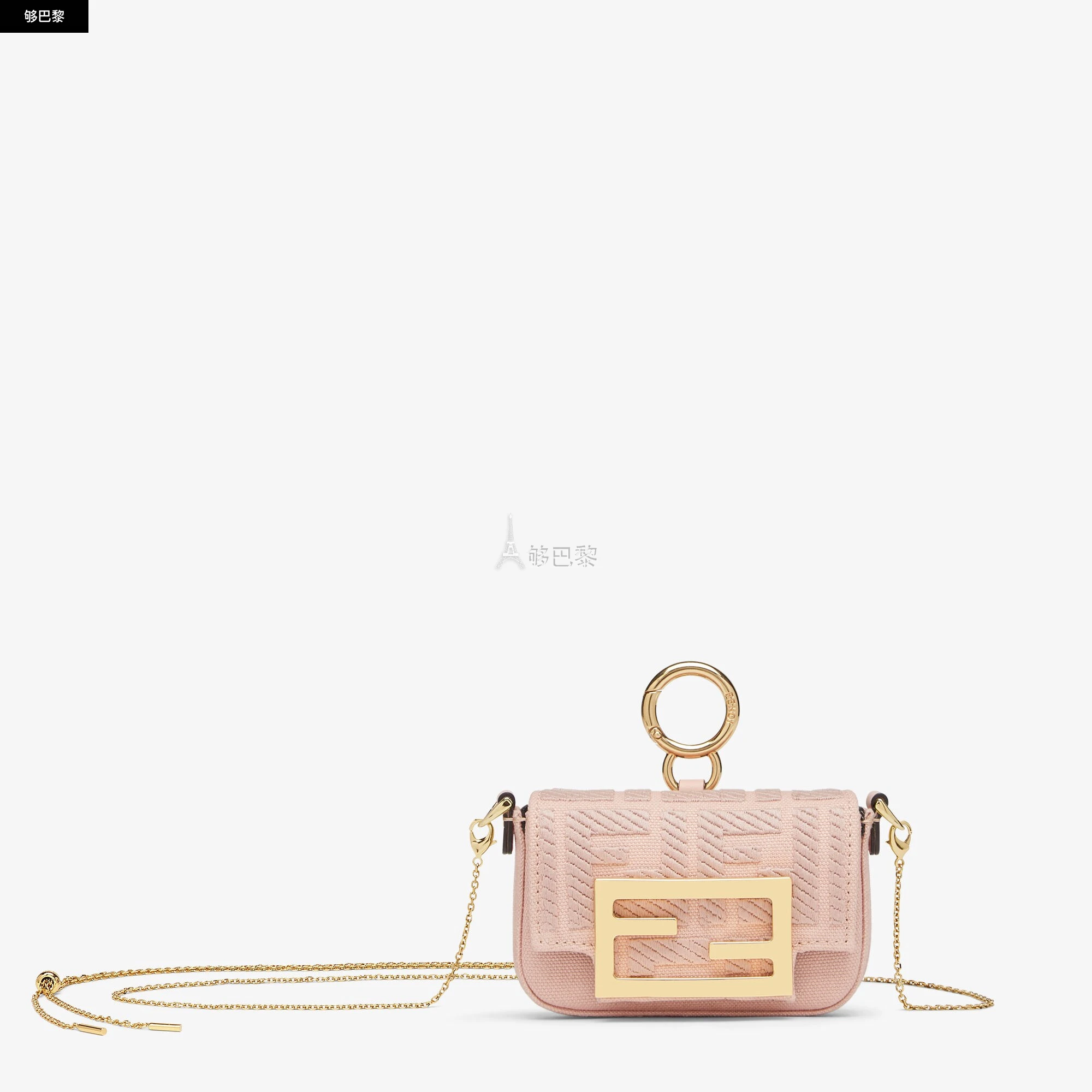 商品Fendi|【预售】 芬迪 25春夏 女士 零钱包 Nano Baguette Charm 7AS045A9P6F0J2F ,价格¥6074,第3张图片详细描述
