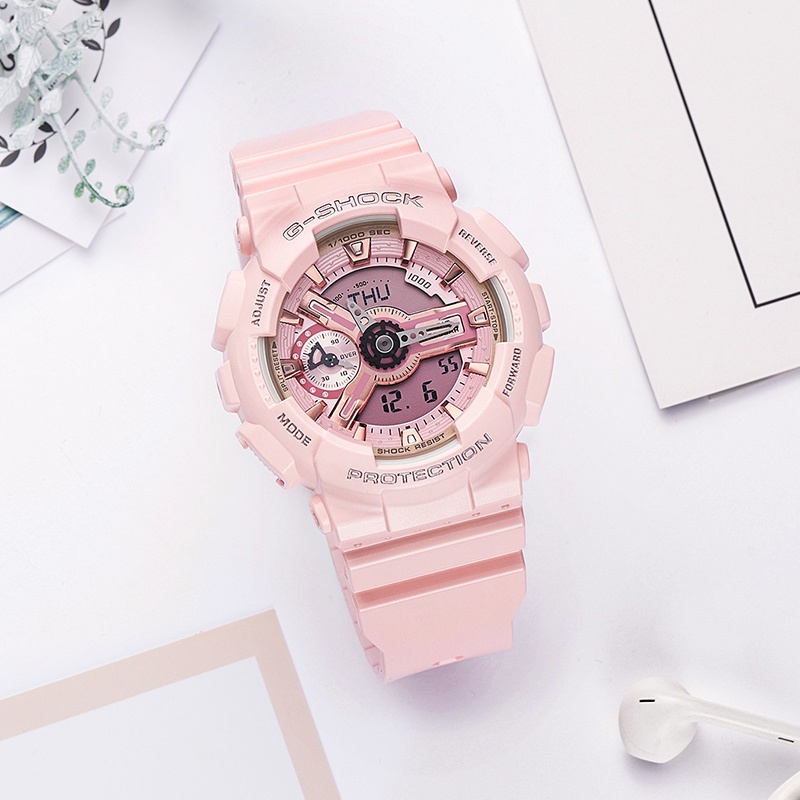 商品[国内直发] Casio|卡西欧G-SHOCK手表淡粉防水电子表女表,价格¥656,第1张图片详细描述