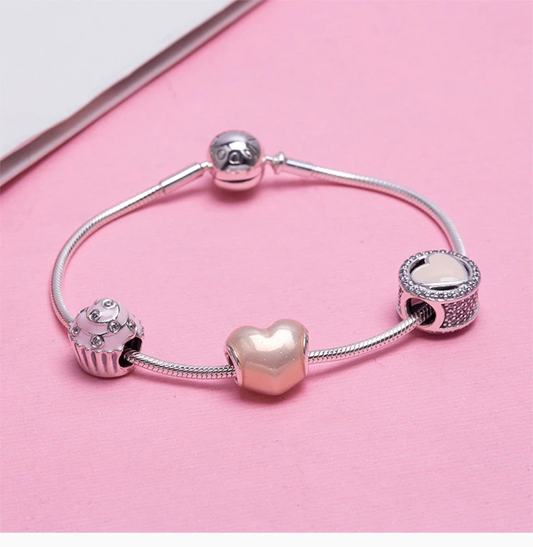 商品[国内直发] PANDORA|PANDORA  女士粉色银质手镯  PAND00095,价格¥842,第4张图片详细描述