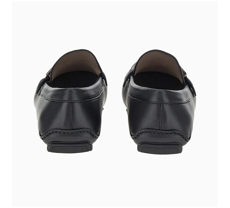 商品Salvatore Ferragamo|SALVATORE FERRAGAMO 男士黑色牛皮饰有金属搭扣驾车鞋 020376-745548,价格¥3382,第7张图片详细描述