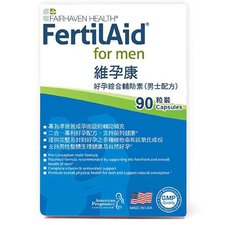 商品[国内直发] Fairhaven Health|FAIRHAVEN HEALTH 维孕康 好孕综合辅助素(男士配方)90粒装,价格¥804,第1张图片详细描述