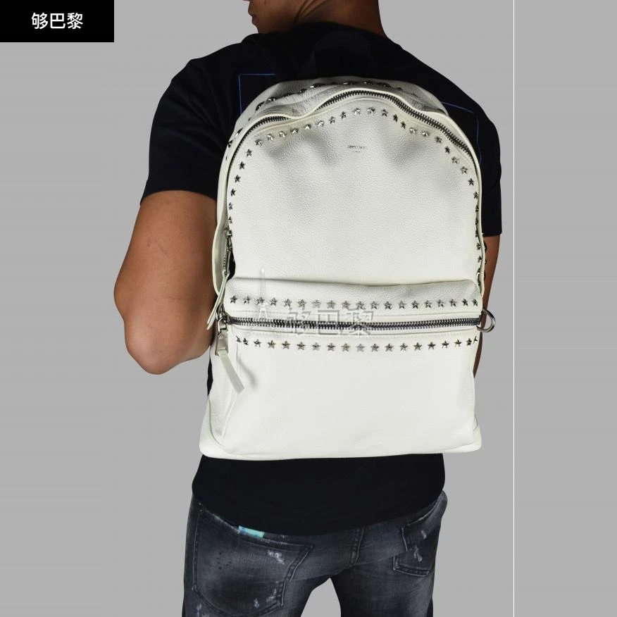 商品Jimmy Choo|【特惠6.0折】【预售】 男士 双肩包 Backpack 6626 SACWHITE&STARS ,价格¥8002,第3张图片详细描述