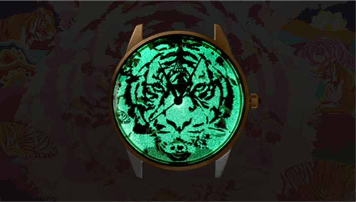 商品[国内直发] SHANGHAI WATCH|大艺术家系列 虎入奇境 40毫米自动上链机械腕表,价格¥6461,第21张图片详细描述