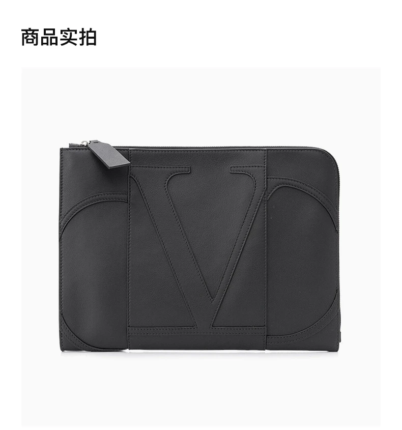 商品Valentino|VALENTINO 男士黑色手拿包 SY2B0834-CJE-0NO,价格¥3483,第4张图片详细描述