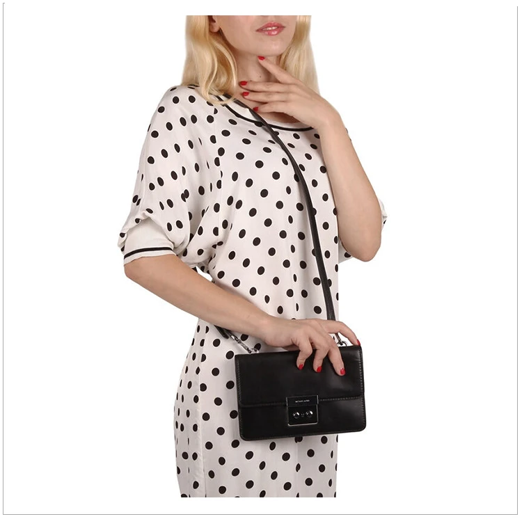 商品[国内直发] Michael Kors|Michael Kors 迈克高仕 黑色牛皮女士挎包 32S6SSLC4L-BLACK,价格¥903,第8张图片详细描述