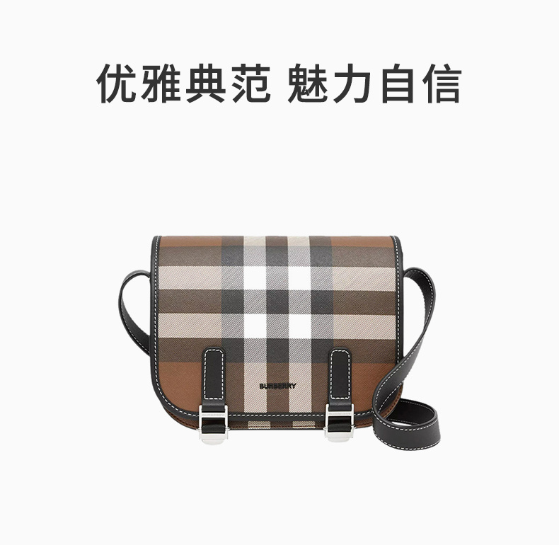 商品Burberry|BURBERRY 男士格纹斜挎包 8036552,价格¥5320,第3张图片详细描述