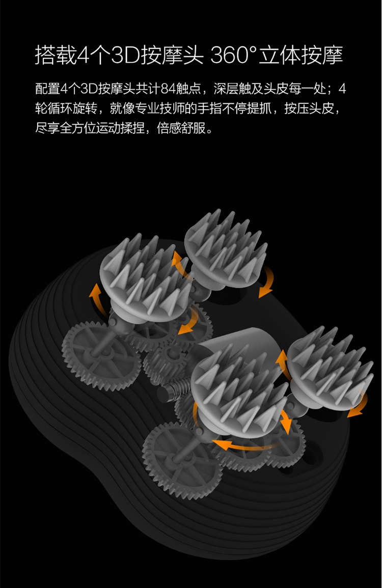 商品[国内直发] MOMODA|摩摩哒多用途头部按摩器立体龙抓手头皮按摩器,价格¥220,第4张图片详细描述